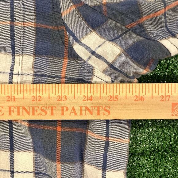 Duluth Trading Co Men's Flannel Shirt Blue Size 2XL Plaid Button Down Pockets - Picture 14 of 16